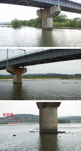 高梁川のＪＲ高架橋の写真